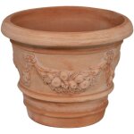 Jardinire dcorative pot de jardin rond en terre cuite pot d'extrieur 42x32 fabriqu  la main made ...
