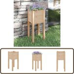 Vidaxl - jardinire d'extrieur 31x31x70 cm bois de pin massif - jardiniered'extrieure - jardinire ...