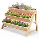 Jardinieres exterieur de jardin � 3 niveaux, jardiniere balcon sur�lev�e en bois en forme de a, potager ...