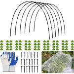 Jardini�re haute pour serre avec arceaux en fibre et filet anti - oiseaux & insectes - kit de protection ...