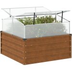 Jardinire de avec serre acier rsistant aux intempries