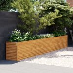 Design in - jardini�re, lit sur�lev� de jardin 482x50x69 cm acier corten cfw39512