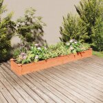 Design in - jardini�re, lit sur�lev� de jardin doublure 240x45x25 cm bois massif sapin cfw61752