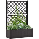 Design in - jardini�re, lit sur�lev� de jardin treillis syst�me d'arrosage anthracite cfw33627