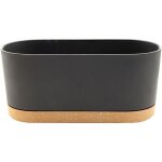 Jardinire monobloc avec trous de drainage et plateau, adapte  une utilisation intrieure et extrieure, ...