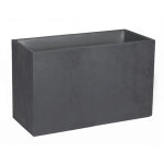 Jardini�re muret basalt d�cor b�ton 116 l - gris anthracite - eda