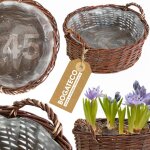 Jardini�re osier bogateco ovale 45x7x16 cm naturel