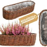 Jardini�re osier bogateco panier rectangulaire taille l naturel