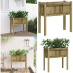 Vidaxl - jardini�re avec pieds 70x31x70 cm bois de pin impr�gn� - jardiniered'ext�rieure - jardini�re ...