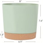 Jardini�re en plastique avec bac d'�gouttement, id�ale pour l'int�rieur et l'ext�rieur, id�ale pour la ...