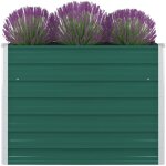 Jardinire - pot de fleur 100 x 100 x 77 cm acier galvanis vert