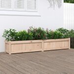 Design in - jardini�re pot de fleurs 180x31x31 cm bois de pin massif cvw71503