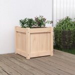 Design in - jardinire, pot de fleurs, bac  fleurs 40x40x40 cm bois de pin massif cfw36875