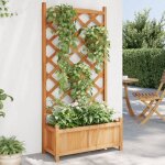 Design in - jardini�re, pot de fleurs, bac � fleurs avec treillis marron bois massif de sapin cfw13381 ...