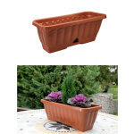 Jardini�re rectangulaire pour balcon 30 x 17 x 20 cm en plastique avec soucoupe - - ymyny