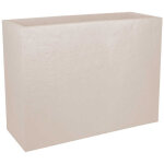 Jardini�re rectangulaire volcania effet pierre - 78, 5 x 29, 5 x 60 cm - 46 l - beige calcaire - eda