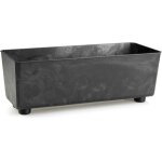 Jardini�re rectangulaire en b�ton noir ? r�sistante aux uv ? pour int�rieur et ext�rieur ? taille compacte ...