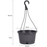 Jardini�re suspendue avec crochets, 2 pi�ces, plante murale suspendue, plante en plastique pour patio, ...