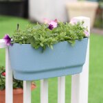 Jardini�re suspendue en plastique bleu pour balcon, grande taille, id�ale pour la d�coration de jardin ...