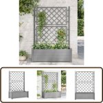 Vidaxl - jardinière avec treillis 100x43x142 cm pp gris pierre - jardinier avec trellis - pot plante ... Vidaxl - jardinière avec treillis 100x43x142 cm pp gris pierre - jardinier avec trellis - pot plante ...