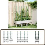 Vidaxl - jardinière avec treillis blanc 120x40x142, 5 cm pp - jardinierre en rotin - jardinière extérieure ... Vidaxl - jardinière avec treillis blanc 120x40x142, 5 cm pp - jardinierre en rotin - jardinière extérieure ...