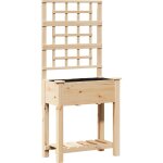 Vidaxl - cache - pot de jardin beige 71 x 38 x 152 cm bois de sapin massif Vidaxl - cache - pot de jardin beige 71 x 38 x 152 cm bois de sapin massif