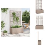 Vidaxl - jardinière avec treillis marron clair 80x36x140 cm pp - jardinierre en plastique - jardinière ... Vidaxl - jardinière avec treillis marron clair 80x36x140 cm pp - jardinierre en plastique - jardinière ...
