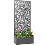 Jardini�re avec treillis - outsunny - avec brise - vue - pour plantes grimpantes - m�tal - 45 x 21, 5 ...