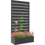 Jardini�re avec treillis - outsunny - pour plantes grimpantes pour balcon terrasse patio - 90, 5x38x180 ...