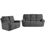 Bestmobilier - jasmin - canapé relax électrique 2 et 3 places - en tissu - gris foncé Bestmobilier - jasmin - canapé relax électrique 2 et 3 places - en tissu - gris foncé