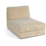 Lisa design - jasper - module mridienne - en fausse fourrure ctele - beige