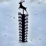 Jauge de neige en fer de 61cm(24inch) - b�ton de mesure de neige en m�tal fait � la main - jauges de ...