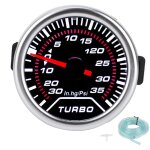 Jauge universelle turbo boost, manomtre sous vide, 35psi, lentille de teinte de fume, cadran led 52mm ...