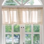 Jaune - 150 x 61 cm, tringle � rideau non incluse, voilage court semi - transparent - filtrage de la ...