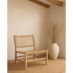 Jaya - fauteuil de jardin en bois et corde tress�e
