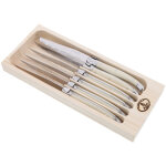 Jean dubost - couteaux laguiole ivoire, coffret 6