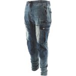 Jeans de travail baggy slim ? caterpillar dynamic denim bleu ? 65% coton ? taille lastique & cordon ...