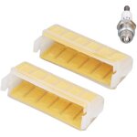 Lot de 2 pices de rechange pour trononneuse avec filtre  air et bougie d'allumage pour stihl ms210 ...