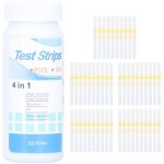Jeffergarden 50 compte 4in 1 piscine spa bandelettes de test d&39eau chlore libre / brome ph alcalinit� ...