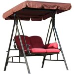 Jeffergarden balancelle avec auvent en toile paisse impermable et structure en acier pulvris, balancelle ...