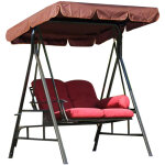 Jeffergarden balancelle avec auvent en toile �paisse imperm�able et structure en acier pulv�ris�, balancelle ...