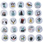 Jeffergarden calendrier de l'avent de nol  chiffres 1 - 25, ensemble de boutons ronds pour dcoration ...