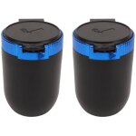 Jeffergarden cendrier de voiture avec lumi�re led bleue, couvercle amovible et sans fum�e, adapt� aux ...