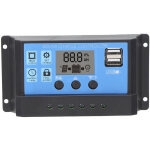 Jeffergarden contr�leur de charge solaire lcd, double usb, r�gulateur de panneau pwm avec identification ...