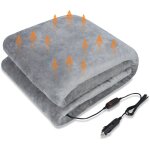 Jeffergarden couverture �lectrique chauffante pour voiture, 3 niveaux de chauffage, 150 x 100 cm electrique ...