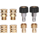 Jeffergarden - ensemble de 8 adaptateurs et coupleurs pour nettoyeur haute pression, kit de connecteurs ...