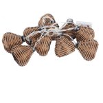 Jeffergarden guirlande lumineuse led en rotin, 10 pices, boules de rotin, guirlande lumineuse ferique, ...