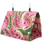 Jeffergarden hamac pour perroquets en toile, motif past�que color�, nid triangulaire d'oiseau doux et ...