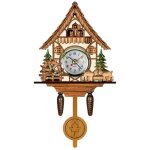 Jeffergarden horloge  coucou antique en bois, horloge murale pour nichoir, dcoration de maison, horloge ...