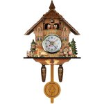 Jeffergarden horloge � coucou antique en bois, horloge murale pour nichoir, d�coration de maison, horloge ...